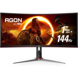 AOC CU34G2X 34" 3440x1440 144Hz 1500R 曲面显示器