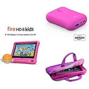 限今天：Amazon Fire HD 8 儿童专用平板电脑+收纳包+充电宝套装