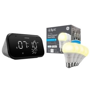 Lenovo Smart Clock Essential 智能闹钟 + GE A19 智能灯泡x4