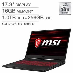 MSI GL75 游戏本 (i7-10750H, 1660Ti, 16GB, 256GB+1TB)