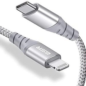 闪购：ESR USB-C to Lightning 编织数据线 (6.6ft, 银色)