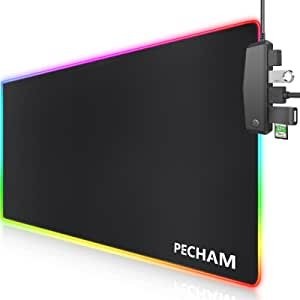 PECHAM LED 游戏鼠标垫 4 x USB-A