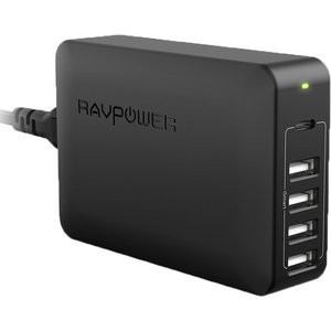 RAVPower 60W 5口 USB-A USB-C PD 充电适配器