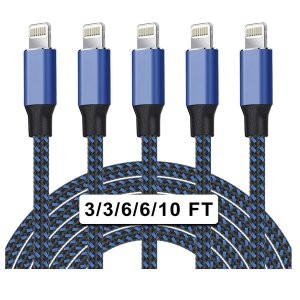 WACAUR USB-A转Lighting 尼龙数据线 5根
