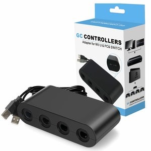 Gamecube 手柄一拖四适配器 适用于Switch, Wii U & PC