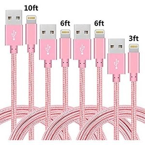 IDISON USB-A-Lighting尼龙数据线 5根 (1米x2 2米x2 3米x1)