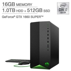 HP Pavilion 游戏台式机 (i7-10700F 1660 16GB 1TB+512GB)