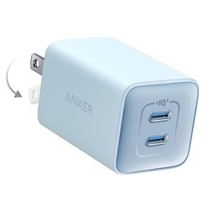 Anker 双 USB C 端口 47W 氮化镓 Nano 3 折叠设计 快充头