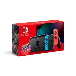 黑五价：Nintendo Switch 续航版 红蓝 + 马车8数字版 + 3个月会员