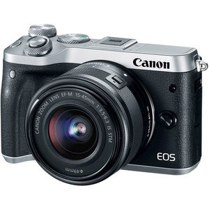 Canon EOS M6 APS-C 无反相机 + 15-45mm 镜头 银色