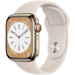 史低价：Apple Watch Series 8 GPS + Cellular 41mm M/L 不锈钢表壳
