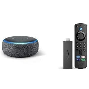 Fire TV Stick 智能电视棒 + Echo Dot (第3代) 智能语音助手