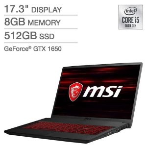 MSI GF75 游戏本 (i5-10300H, 1650, 120Hz, 8GB, 512GB)