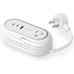Anker GanPrime 65W 2C1A 快充插线板, 黑白双色可选