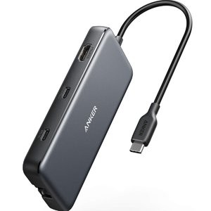 Anker 8合1 USB C扩展坞 100W PD旁路 4K 60Hz Gbe