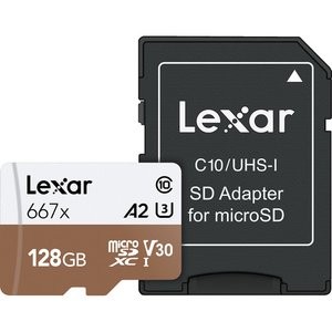 Lexar Professional 667x U3 A2 128GB microSDXC 存储卡