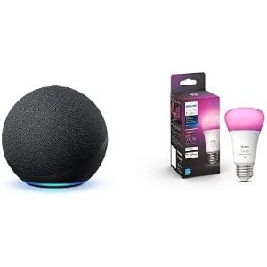 Echo 4代 智能语音助手 + Philips Hue 彩色智能灯泡