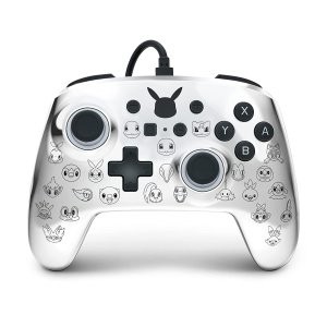 PowerA Enhanced Nintendo Switch 黑白皮神 有线手柄