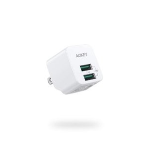 Aukey 2.4-Amp 双USB 接口墙面转接器