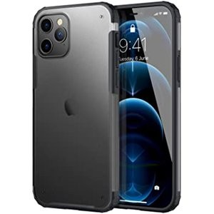 Bokeer iPhone 12/12 Pro 防摔磨砂黑半透明壳