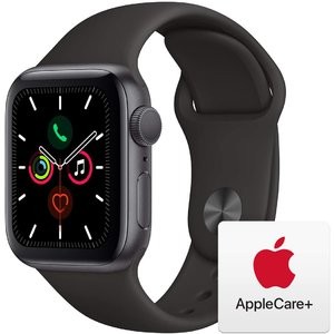 Apple Watch 5 (GPS, 40mm) 深空灰铝合金+黑色运动表带