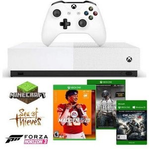 Xbox One S 无光驱版 + 6款数字版游戏 + 2个月金会员