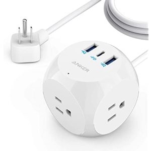 Anker Power Strip 旅行插线板 3×交流电 + 2×USB-A + USB-C