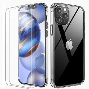FLOVEME iPhone 12/12 Pro 透明手机壳+钢化膜套装
