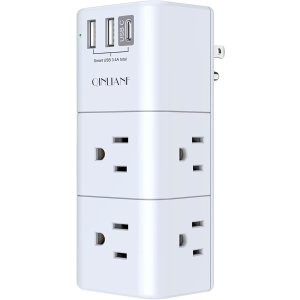 QINLIANF 6xAC + 3xUSB 电涌保护插座