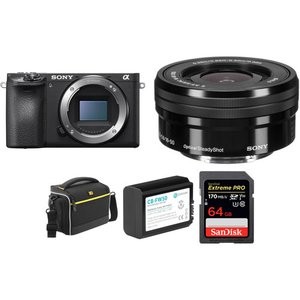 Sony a6500 + 16-50mm + 64GB SDXC + 电池 + 包