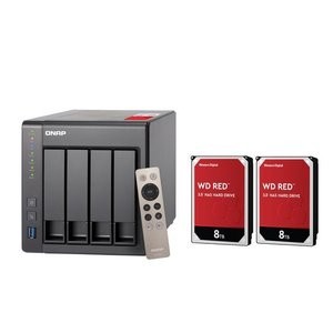 QNAP TS-451+ 4盘位私有云 + 2 x 8TB WD 红盘