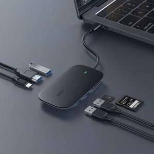 AUKEY USB C扩展坞 七合一 支持100W PD充电