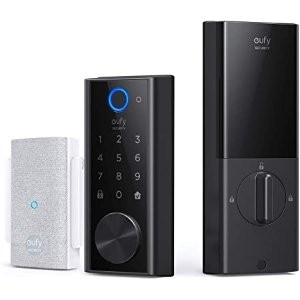 eufy Security 智能门锁, 自带指纹识别器+Wi-Fi 桥接器
