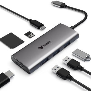 GONEO 7合1 USB C 扩展坞 支持100W PD旁路 4K HDMI
