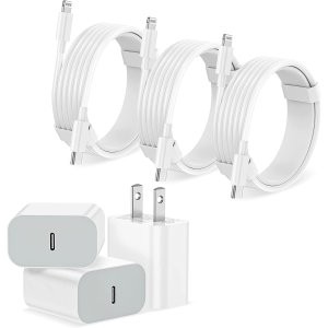 NIUBIL 3只12W充电头 + 3根 USB C Lightning 接口充电线
