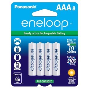 Panasonic BK-4MCCA8BA AAA 2100 镍氢充电电池 8个