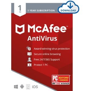 McAfee 专业杀毒软件2020 PC版 一年订阅