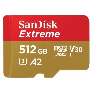 史低价：SanDisk Extreme 512GB U3 A2 V30 microSDXC 存储卡