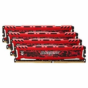 Crucial 3200 MHz DDR4 台式机内存套条 64GB (16GBx4)