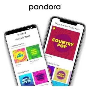 Pandora - Premium Music 一年音乐流媒体订阅服务