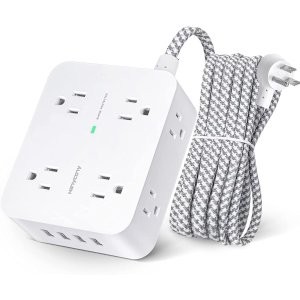 HANYCONY 防浪涌电源延长插板 8x插座 4xUSB