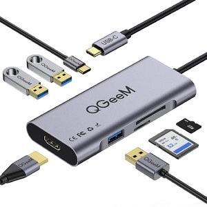 闪购：QGeeM 7合1 USB-C 拓展坞，支持4K HDMI 扩展