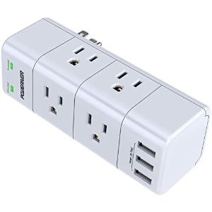 POWERIVER 6 AC 3 USB 1680焦耳 防浪涌插座