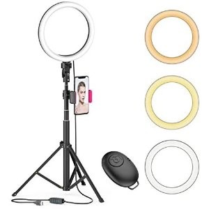 8" LED补光灯 可调色温 带三脚架、手机支架和遥控器