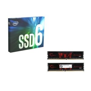 Intel 660p 512GB PCIe 固态硬盘 + G.Skill Aegis 16GB 内存