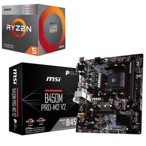 AMD RYZEN 5 3400G  + MSI PRO B450M PRO-M2 V2 主板