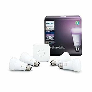 Philips Hue 彩色智能灯泡入门套装 (4彩灯+1Hub)