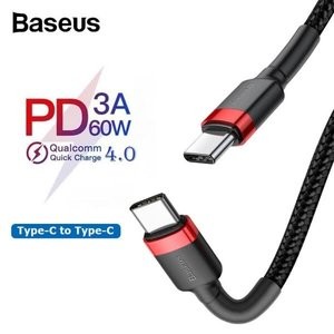 Baseus 60W 3A USB Type-C 转 USB-C 0.5m 数据线