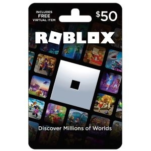 Roblox $50 实体礼卡, 含免费虚拟货品