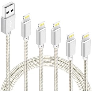 IDISON USB-A转Lighting 尼龙数据线 5根 (0.9米x2 1.8米x2 3米x1)